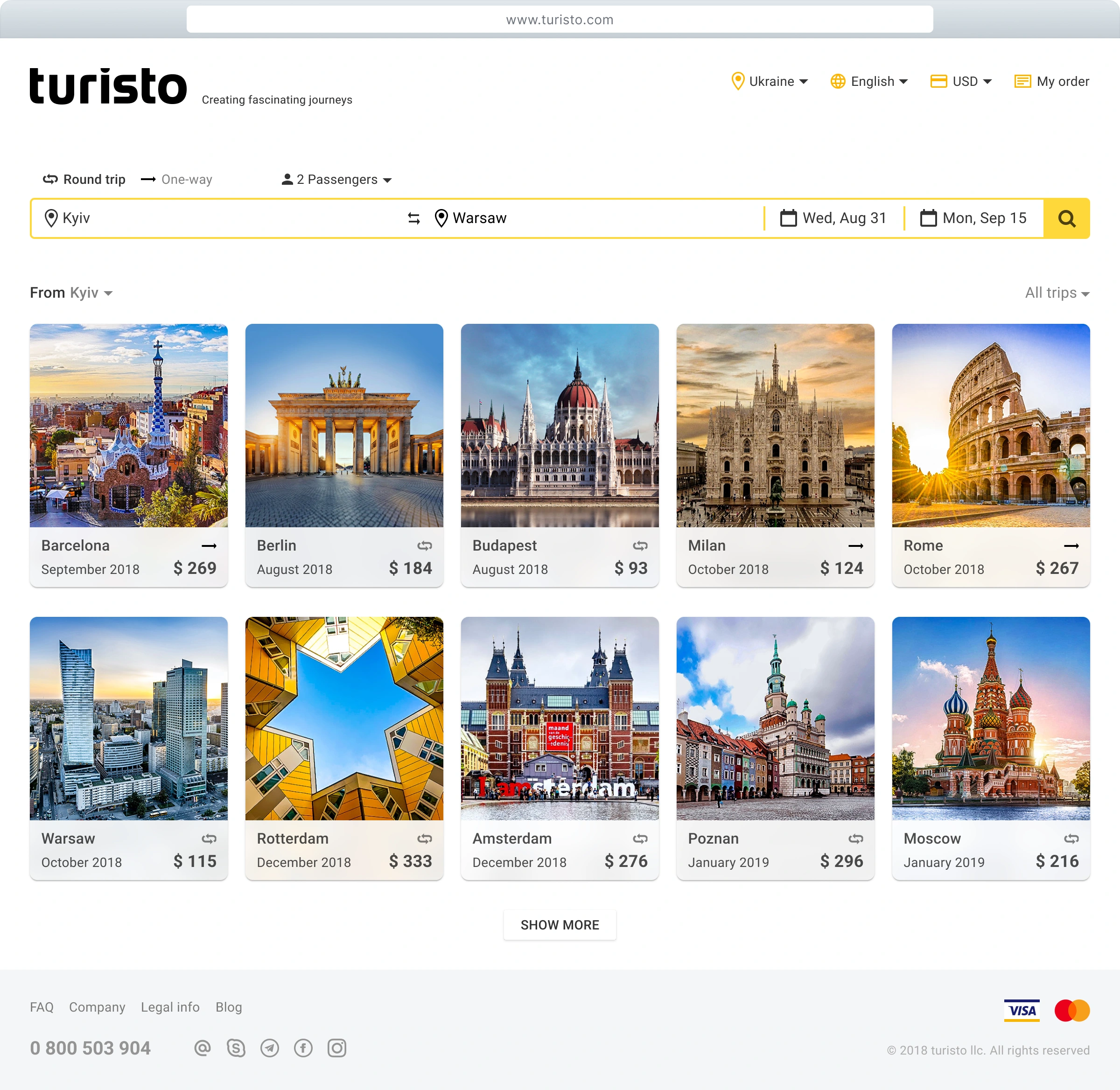 Turisto site index